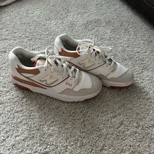 New Balance 550 Cream and Brown/Rust Sneakers